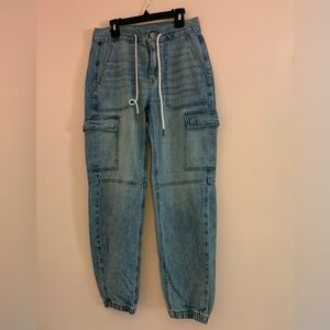 American Eagle Outfitters Light Blue Denim Joggers